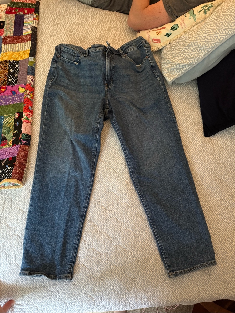 Old Navy Women's Dark Blue Straight Leg Jeans